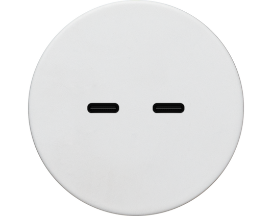 Rond 2.0 Multifit - USB-C 2X (30W) - s. trim - white alu USB-C module Rond