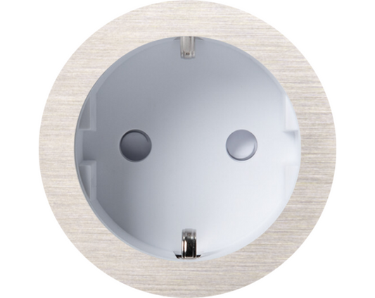 Rond 2.0 Socket F - s. trim - brushed nickel - white cup Socket module Rond