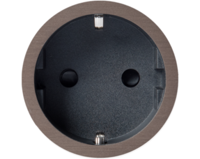 Rond 2.0 Socket F - t.less - dark bronze - black cup Socket module Rond