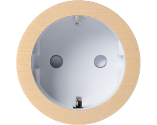 Rond 2.0 MultifitSocket F- brushed brass - white cup Socket module Rond