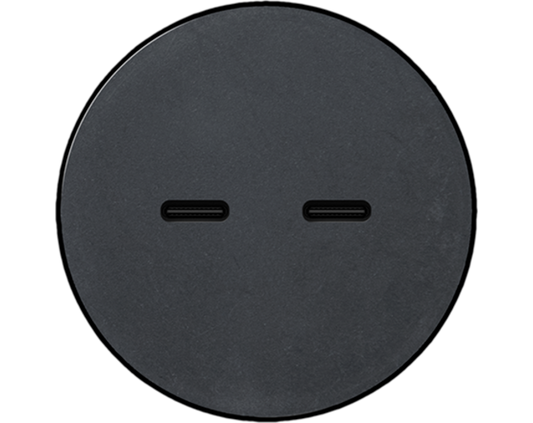 Rond 2.0 USB-C 2X (30W) - t.less - black ano USB-C module Rond
