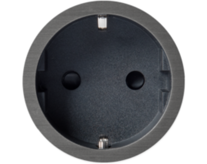 Rond 2.0 Socket F - t.less - canon de fusil dark - black cup Socket module Rond