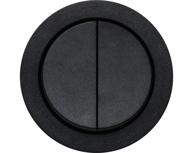 ROND 2.0 Double Two-way switch Switch Rond Kunststof zwart Small Trim