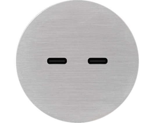 Rond 2.0 Multifit - USB-C 2X (30W) - s. trim - brushed nicke USB-C module Rond