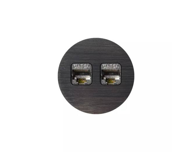 ROND 2.0 Data port 2 Keystones Data port Rond Canon de fusil donker Trimless