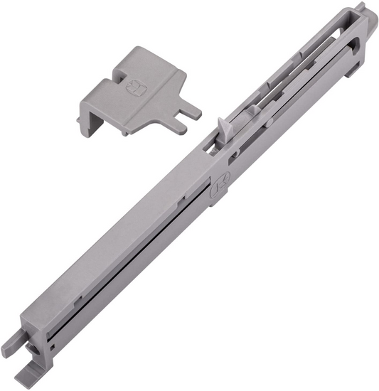 Geleider zilver Dispensa 500mm incl. soft close  Bestelmeubelbeslag.nl
