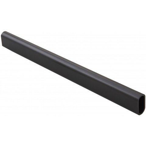 Roede 30x14mm aluminium mat zwart lengte 100cm  Hermeta   