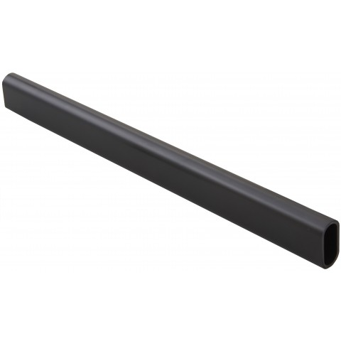 Roede 30x14mm aluminium mat zwart lengte 100cm  Hermeta