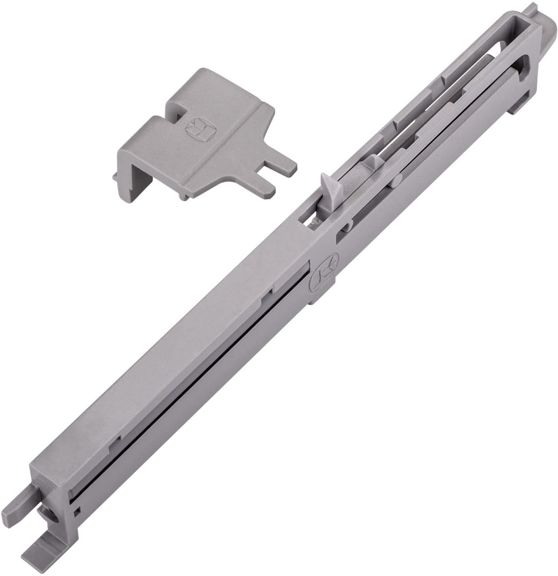 Geleider zilver Dispensa 500mm incl. soft close enkel  Bestelmeubelbeslag.nl
