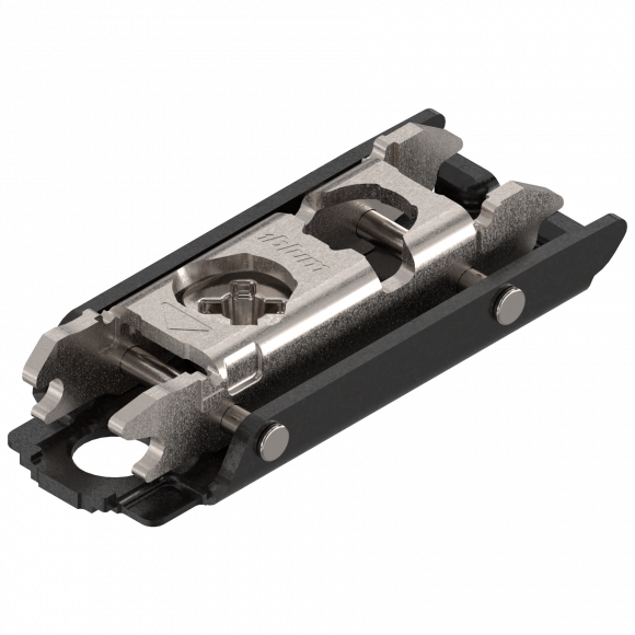 Montageplaat recht Onyx zwart 0mm hoogteverstelbaar  Blum   