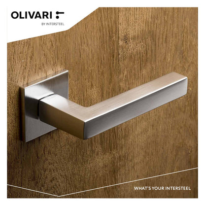 Olivari deurkruk ABC op rozet rvs mat titaan PVD  Olivari
