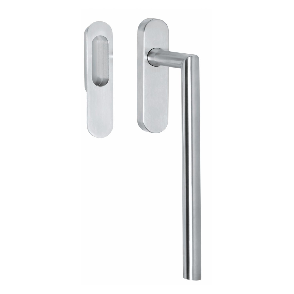 Hef-/schuifdeurbeslag hoek blind rvs geborsteld  Intersteel   