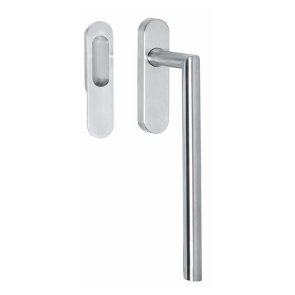 Hef-/schuifdeurbeslag hoek blind rvs geborsteld  Intersteel   