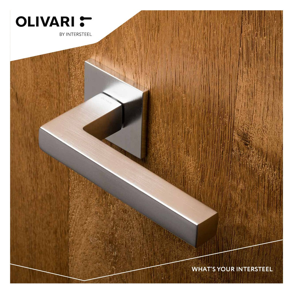 Olivari deurkruk ABC op rozet rvs mat titaan PVD  Olivari