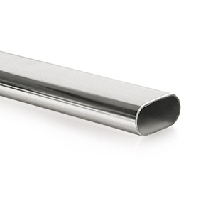 Roede 30x15mm glans chroom lengte 1900mm  Bestelmeubelbeslag.nl