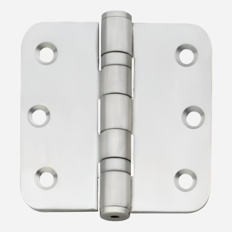 Kogellagerscharnier afgerond 50mm 76x76x2.5 RVS  Bestelmeubelbeslag.nl   