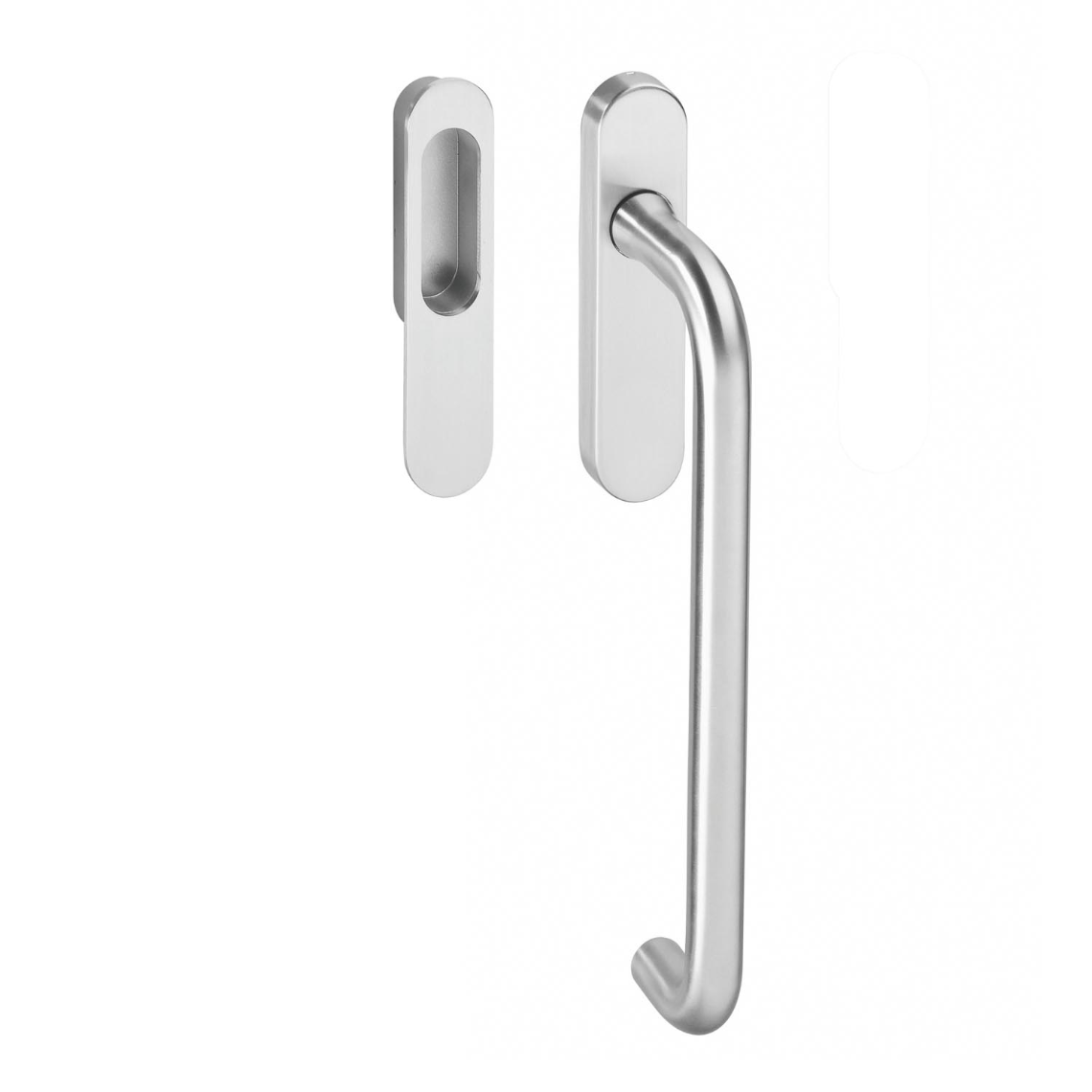 Hef-/schuifdeurbeslag blind rvs geborsteld  Intersteel   