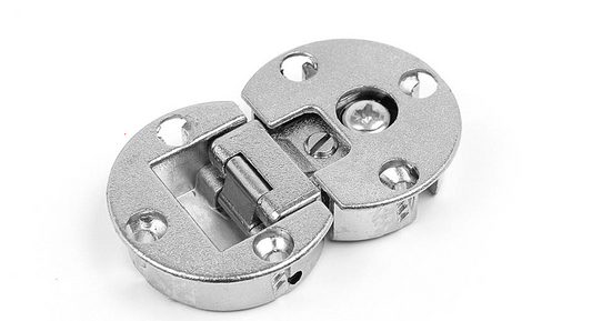 Klepscharnier 35x12mm vernikkeld  Bestelmeubelbeslag.nl